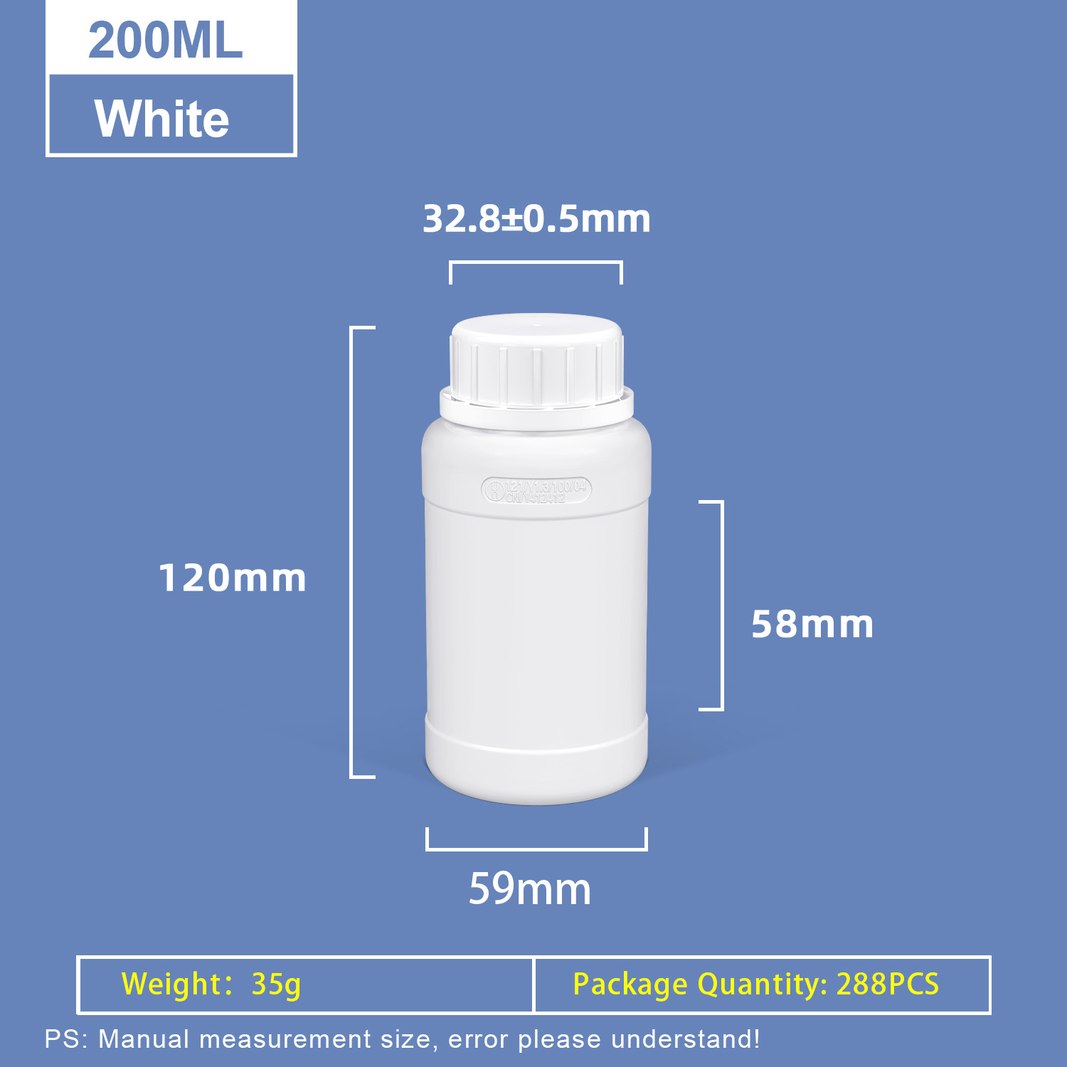 200ml Fluorinated HDPE Bottle product image