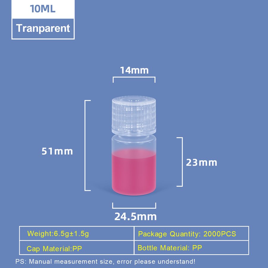 10ml PP Wide Mouth Round Bottle related PP bottle size